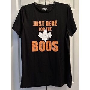 Here for the Boos Ghost Graphic Halloween T Shirt Size Medium